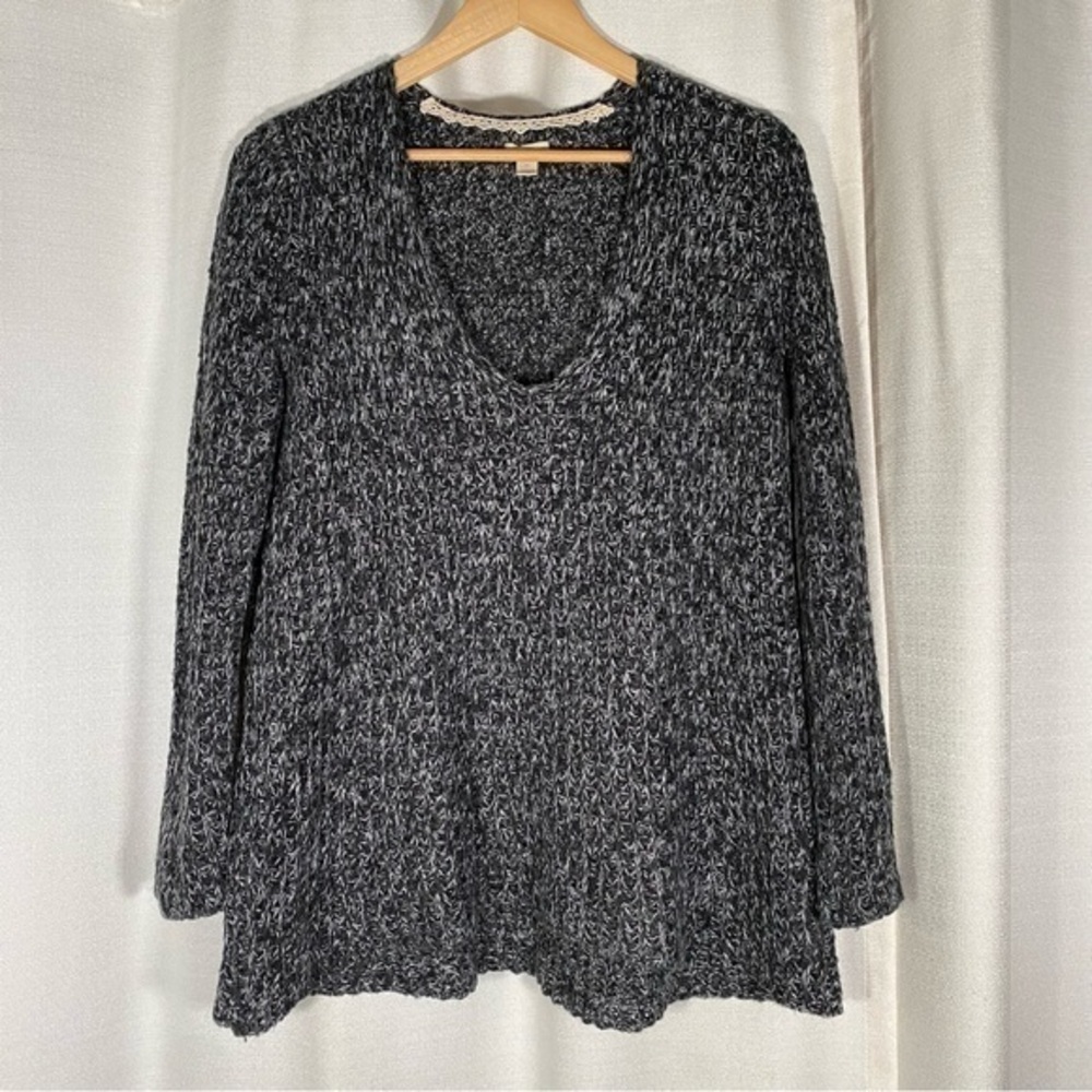HINGE Nordstrom Wool/Mohair Long Line Sweater Gray M